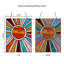 Sunburst Colourful Stained Glass Window Panel