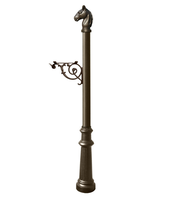 Poteau décoratif intérieur h 61 po Lewiston Mailbox, Bronze