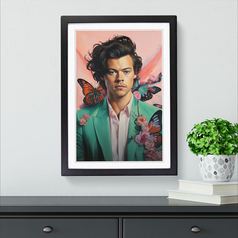 Harry Styles Symbolism Art - Framed Print