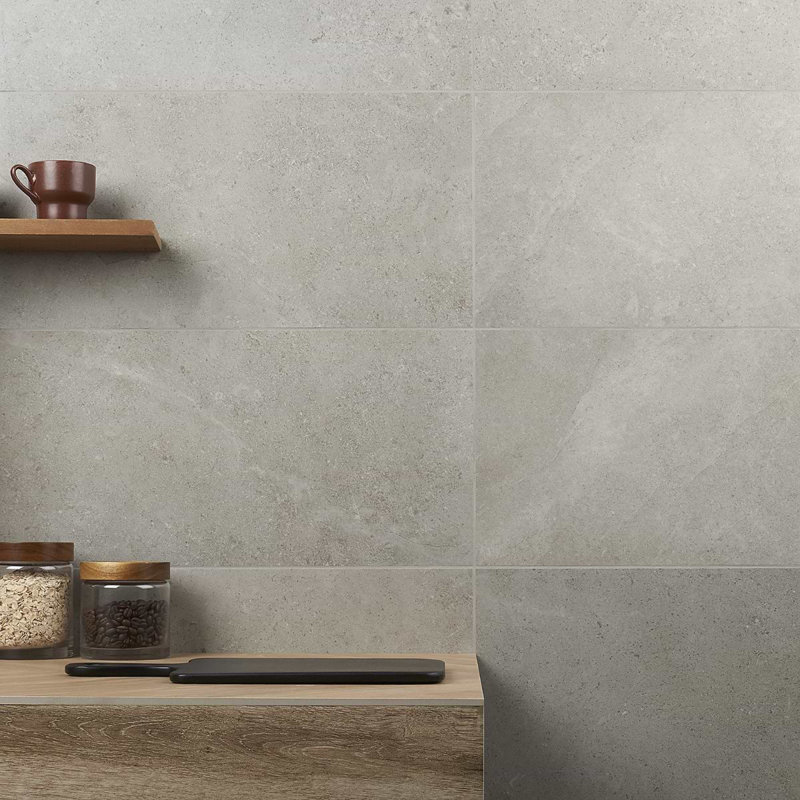 New Rock 12x24 Matte Porcelain Tile, Fumo Light Gray