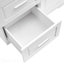 Armoire de rangement haute et large avec portes pour salle de bain / bureau, trois tiroirs, blanc (ancien numéro de référence: N725p331357k / Wf299285aak)
