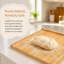 Bamboo Pastry Board Reversible, Chopping Board with Counter Lip