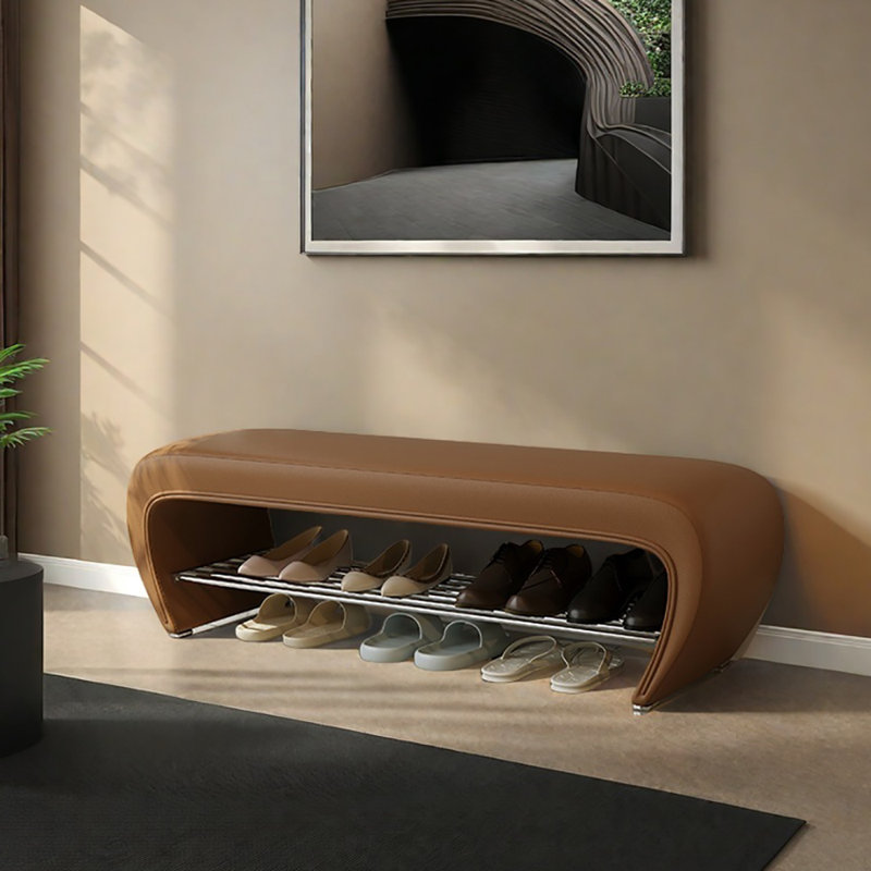 Tabouret à langer avec rangement 47,2 po, Café