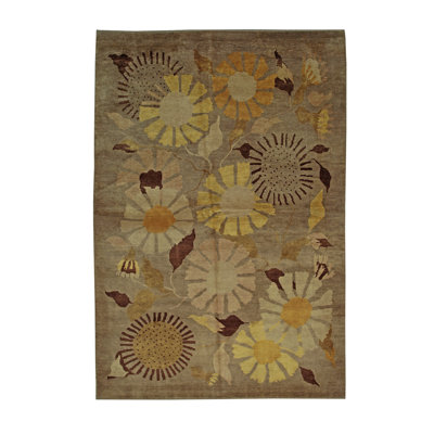 Magyar Brown Hand Knotted Wool Area Rug