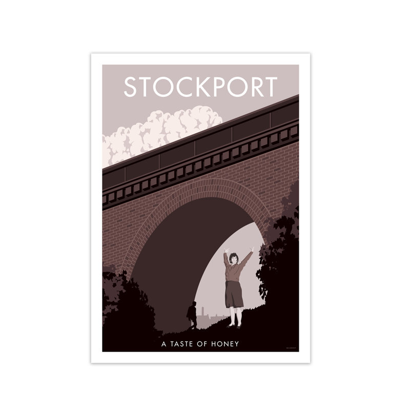 Stockport A Taste Of Honey by Stephen Millership - Print, No Frame, 84.1 cm H x 59.4 cm W x 1 cm D