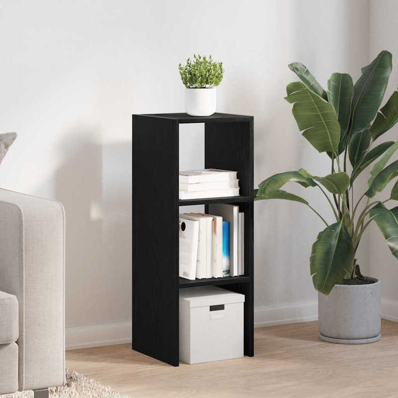 Rubeena 80cm H x 30cm W Bookcase, Black Oak