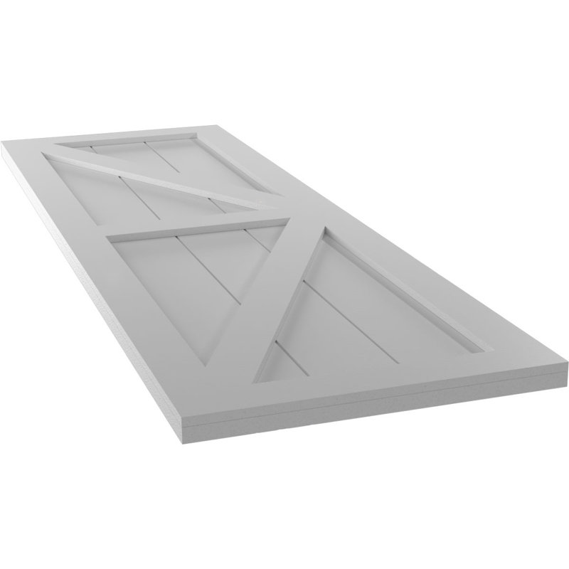 True Fit PVC deux panneaux de ferme à fixation fixe avec barre en Z, Avec un couche d'aprêt, 12", 27"