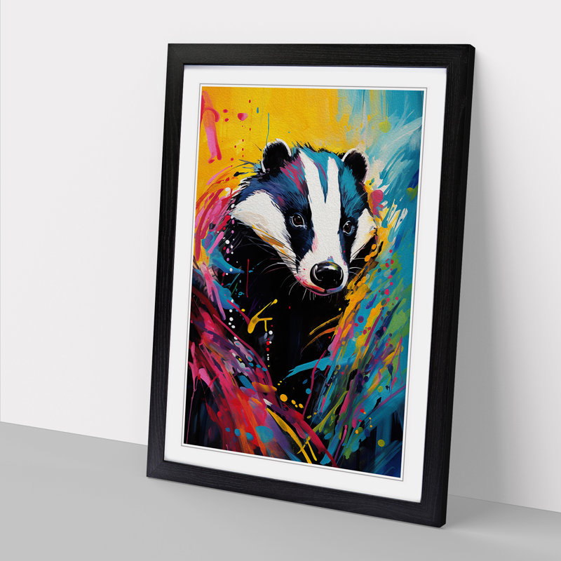 Single Picture Frame Print on Wood, Black Framed, 34cm H x 25cm W