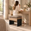 Banc d'appoint Tessa 22 po en chenille avec rembourrage en mousse, marron-663211847
