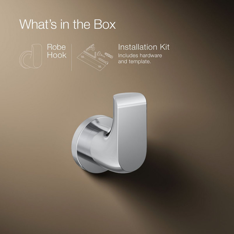 Avid® Robe Hook, Polished Chrome