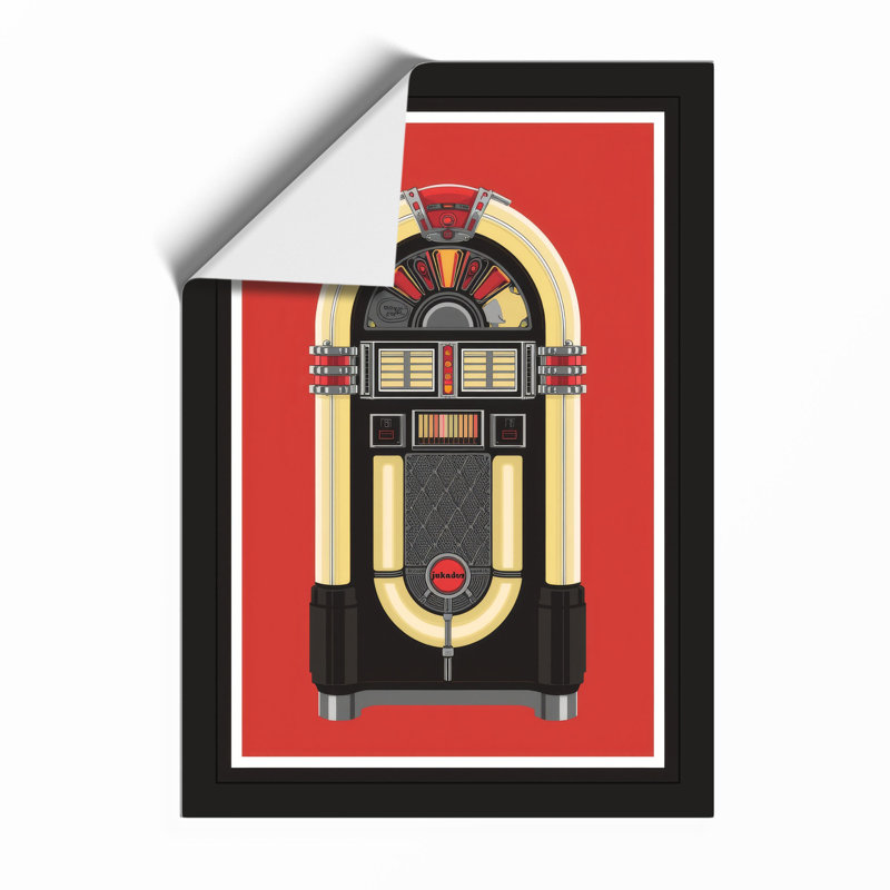 Vintage Jukebox Art Deco - Print, Unframed, A3 - 42.0 x 29.7 cm