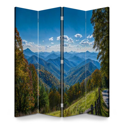 Cloison pliante 4 panneaux paravent Royal Scenic Mountain Range Blue Ridge Parkway Virginia
