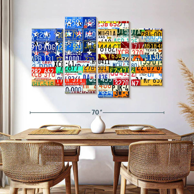 Borges Scrap Flag, 42" H x 68" W