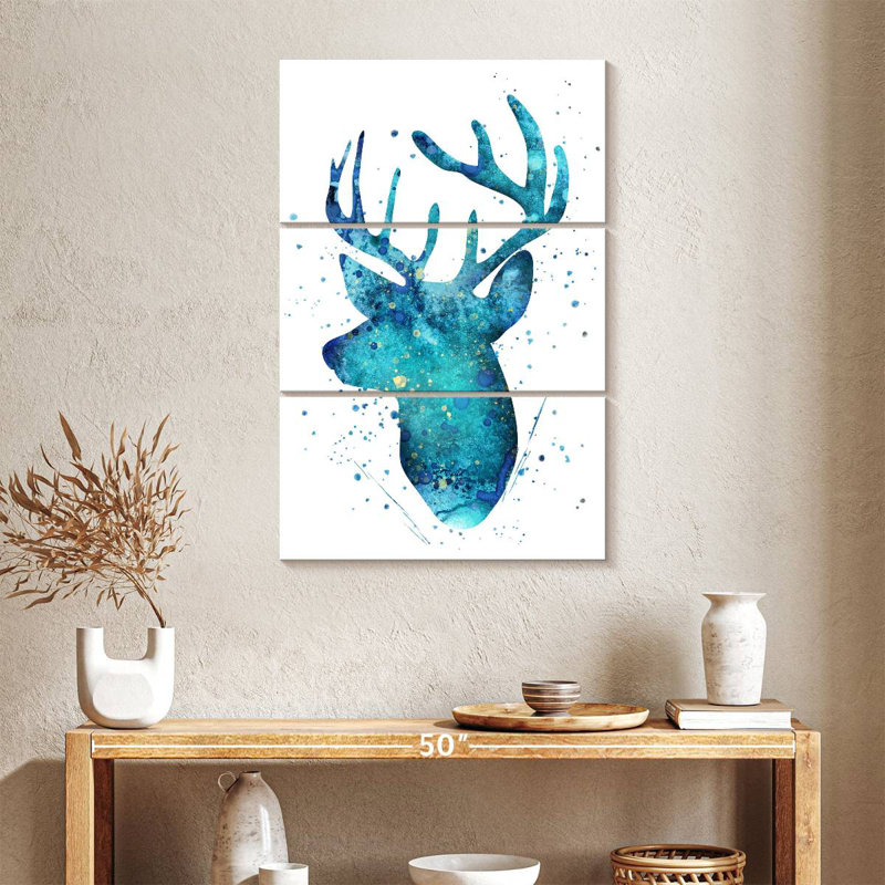 Brampt Turquoise Deer, 38" H x 24" W