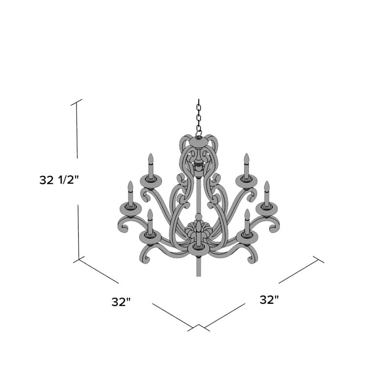 Hayman Bay 8 - Light Classic / Traditional Chandelier