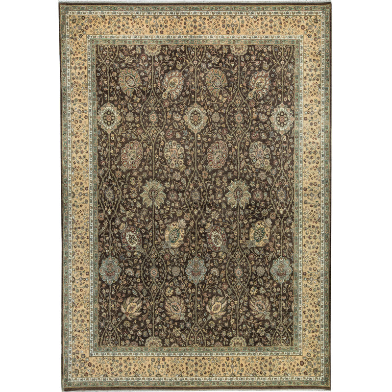Tapis en laine brun Esco One-of-a-Kind