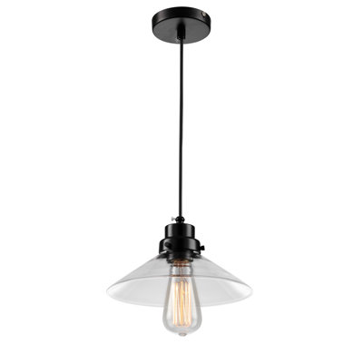 Luminaire suspendu industriel 1 lumière Edison