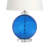 Lampe de table en verre bleu de cobalt 28 "Clarity, Elegant and Classy