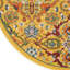 Tapis jaune à motif floral Weirton-694233997