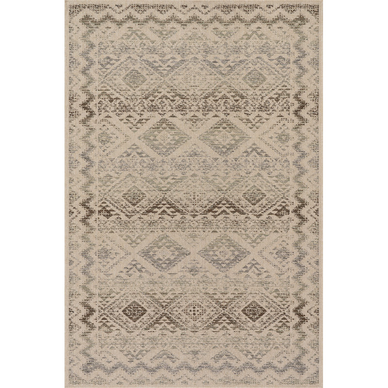  Tapis à bordure sud-ouest Elyshara, Rectangle 6 pi 7 po x 9 pi