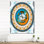 Large Rounded Symmetrical Flower Brown - Modern wall clock