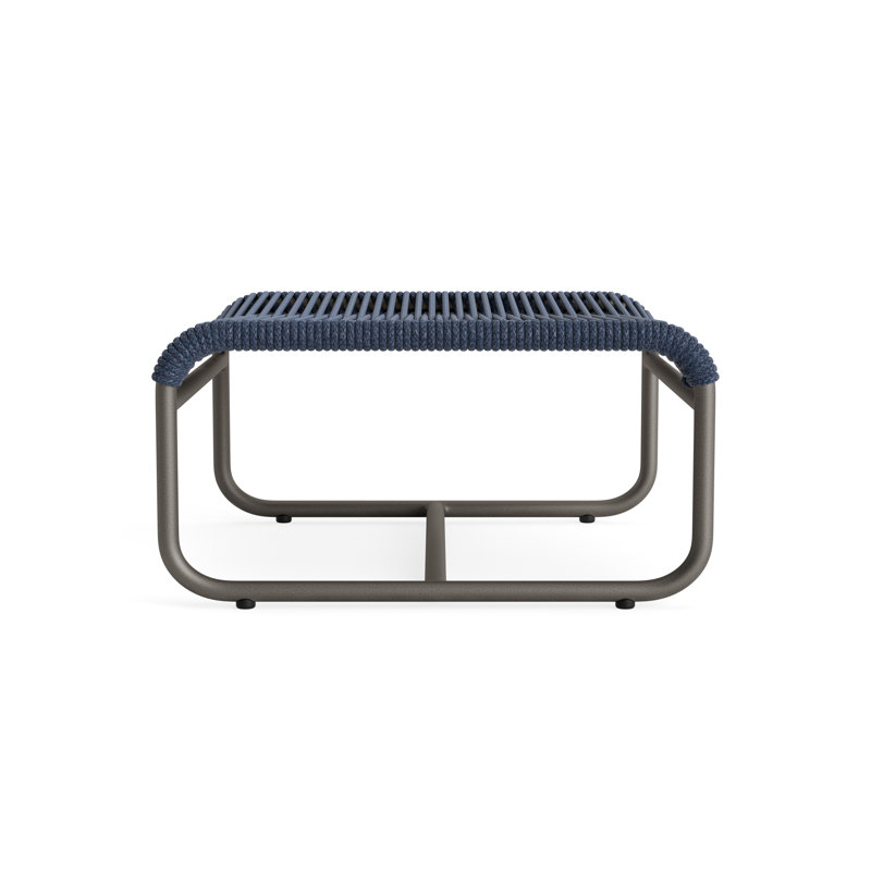 Walter Lamb Outdoor Ottoman, Marine/Mica