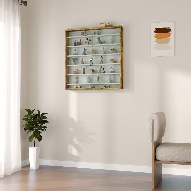 Display Cabinet, Brown/White