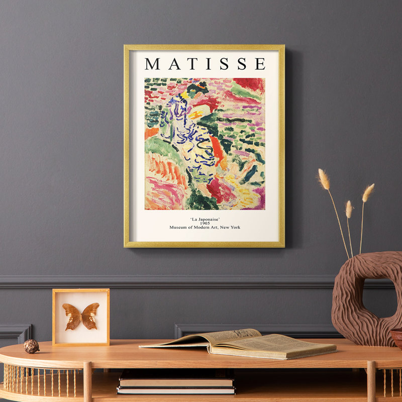 Matisse CC III, reproduction encadrée - bois massif, Doré, H 14 po x l 11 po