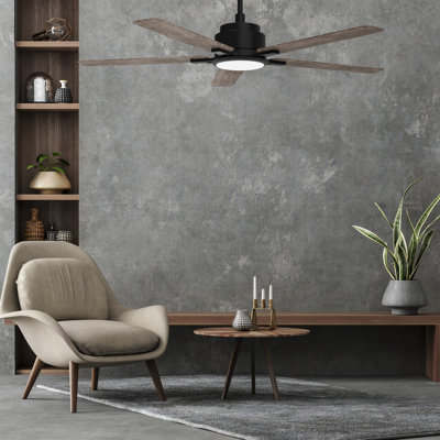 Ventilateur de plafond intelligent Harper de 52 po avec télécommande Harper, ensemble d'éclairage inclus, fonctionne avec l'assistant Google et Amazon Alexa, raccourci Siri.