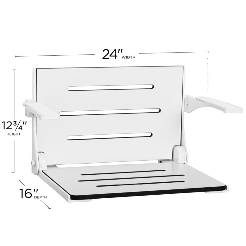 Silhouette Comfort Folding Shower Seat with Arms