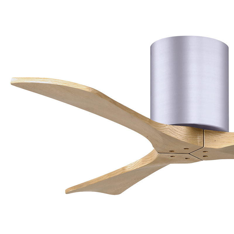 Ventilateur de plafond à 3 pales Olivier, Nickel brossé, Ton érable clair, 42"