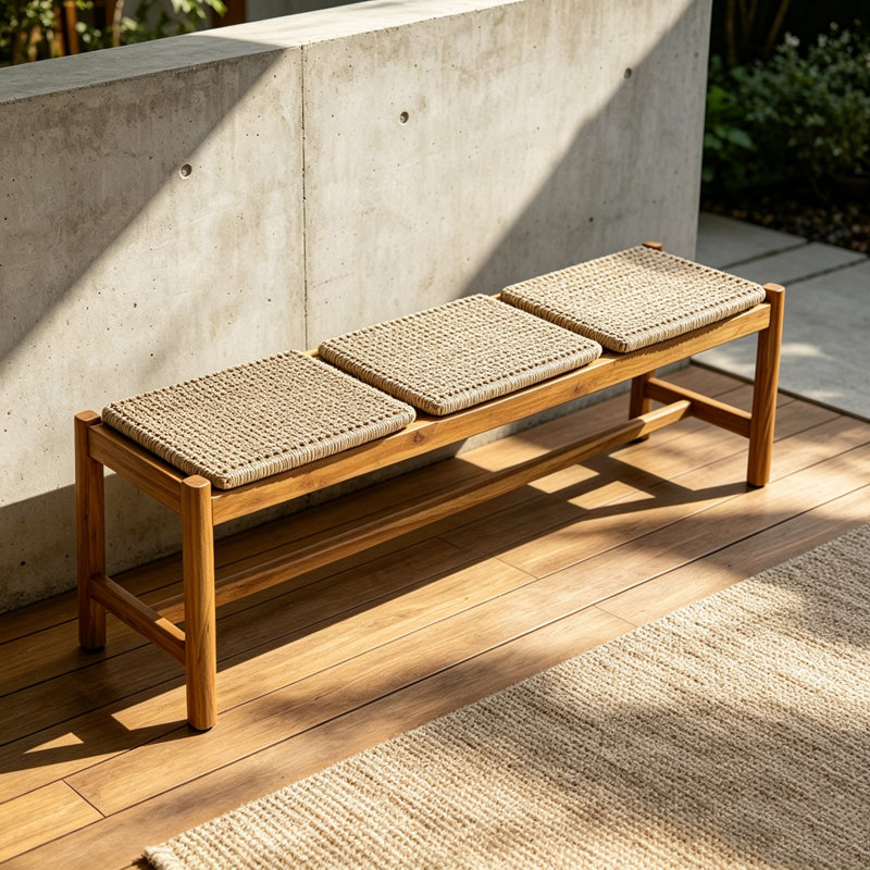 Banc de patio, Beige