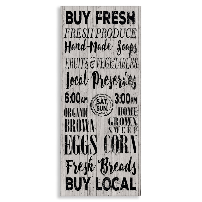 «Buy Farm Fresh» par Elizabeth Medley, H 24 po x l 10 po