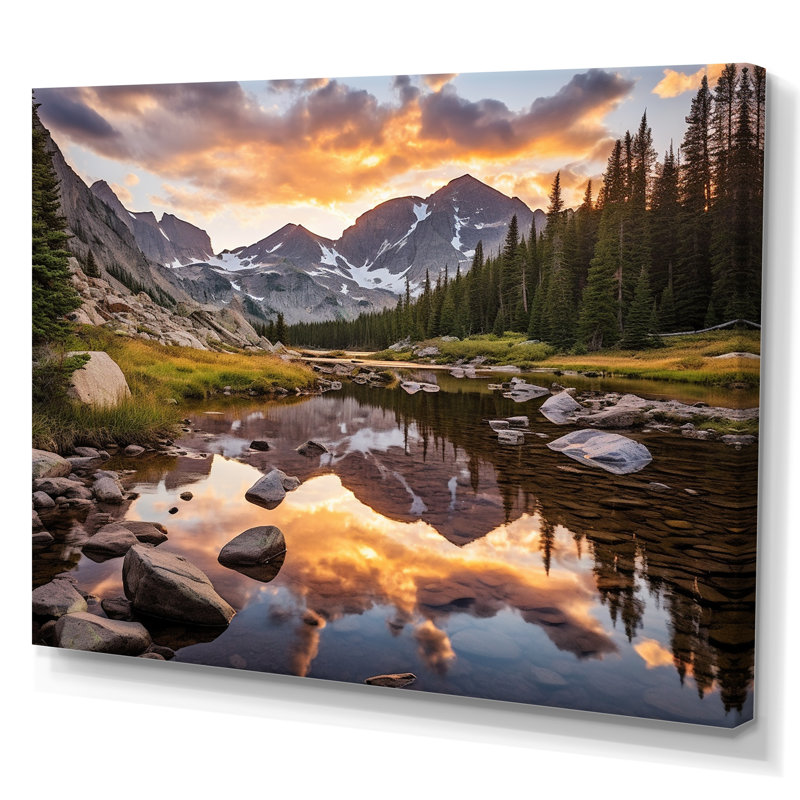 Colorado Mountain Senerity III - Colorado, art mural, H 24 po x l 32 po, Toile tendue, Sans cadre