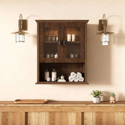 Armoire à pharmacie à capteur de mouvement avec lumière DEL - Rangement mural moderne pour salle de bain avec tablette réglable et porte en acrylique - Conception compacte pour la salle de bain