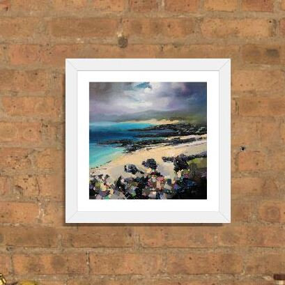 « coulours of harris », reproduction, H 24 po x l 24 po x p 1 po, Papier encadré blanc