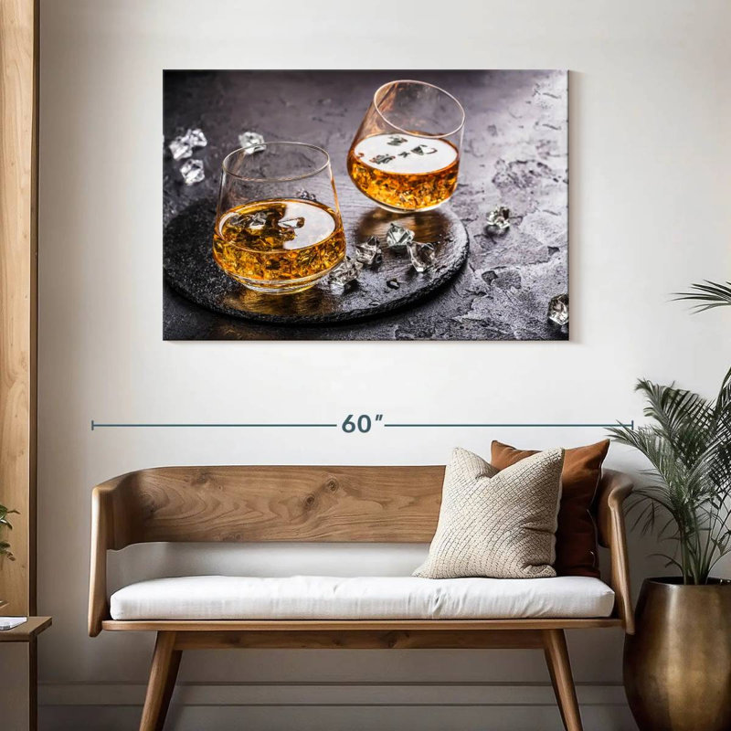 Cognac Yarlin sur glace, H 30 po x l 45 po