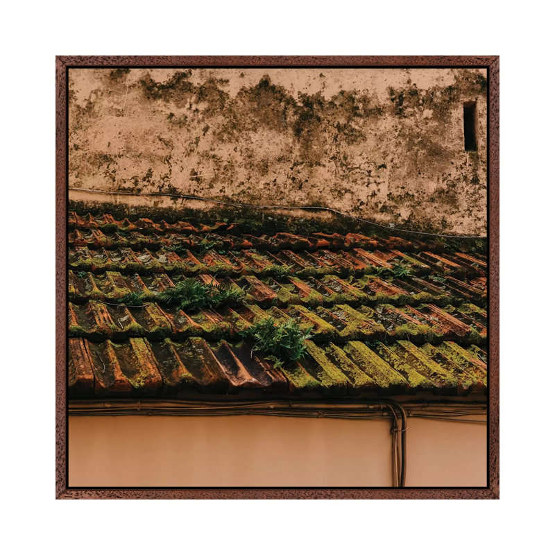 Positano VI by Bethany Young - Print on Canvas, 93.98cm H x 93.98cm W x 3.81cm D, Classic Brown Wood Framed
