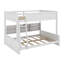 Full XL Over Queen Bunk Bed With Storage Cabinets And USB-1021410718