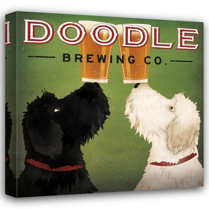 Art sur toile tendue par Trinx Fowler, Ryan: Doodle Beer Double III, H 28 po x l 28 po