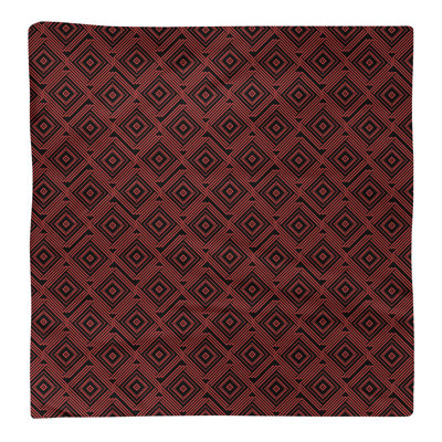 Serviette de coton à labyrinthe carrée