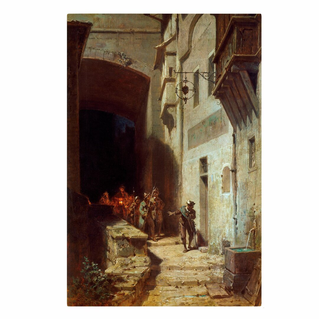 Leinwandbild Die Menge von Carl Spitzweg