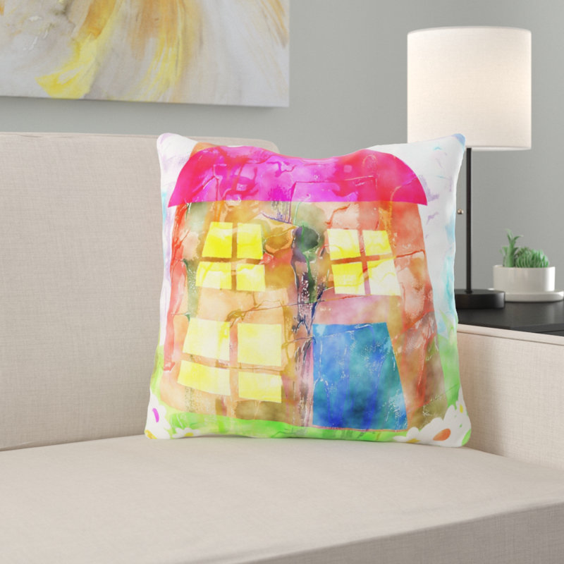 Reversible Throw Pillow, Microsuede, Indoor