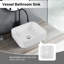 Lavabo de comptoir en céramique blanche - polyvalent, s'adapte à divers décors de salle de bain blanc, pratique et élégant
