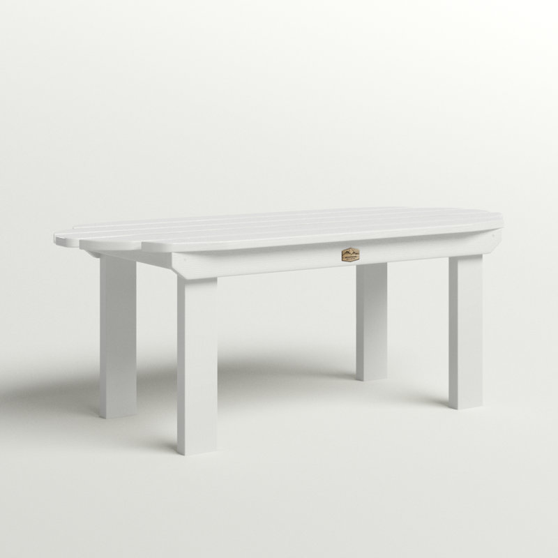 Table basse en plastique Kimber, Blanc