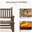 Chaise berçante en bois pour 2 personnes Outsunny-126586116