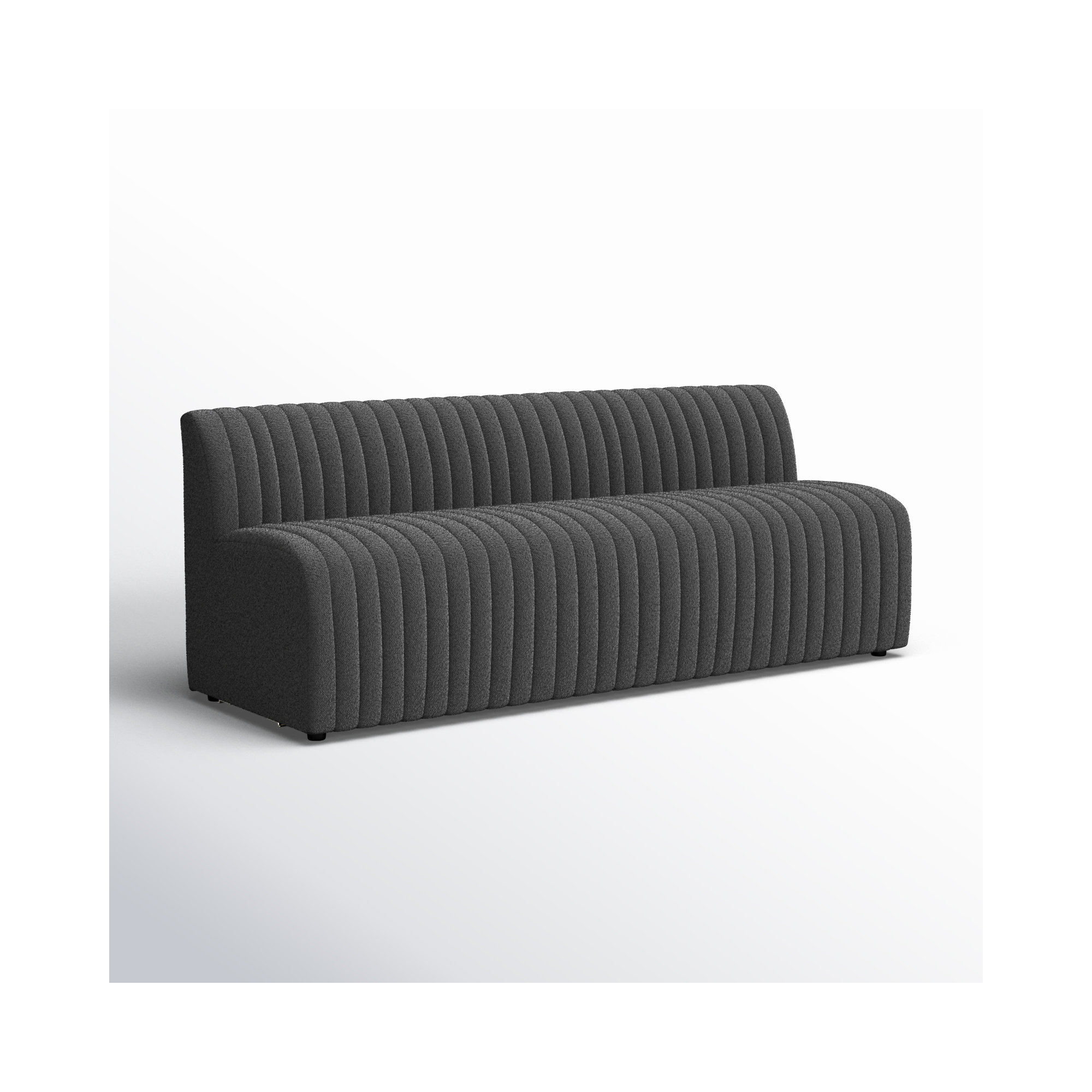 Brandt Bench, 31.5" H x 82" W x 28" D, Fiqa Charcoal Boucle