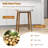 Mattheu Counter Stool with Solid Wood Frame