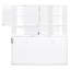 Lit escamotable mural simple avec armoire supérieure, tablettes, lit pliable peu encombrant avec lumière et USB, blanc-1842537106