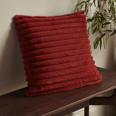 Cosy Ribbed Faux Fur Cushion Cover
